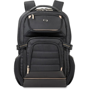 Solo Pro Carrying Case (Backpack) for 17.3" Notebook - Black, Gold