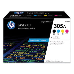 Hp 305a, (ce305a-q) 4-pack Black-cyan-magenta-yellow Original Laserjet Toner Cartridges