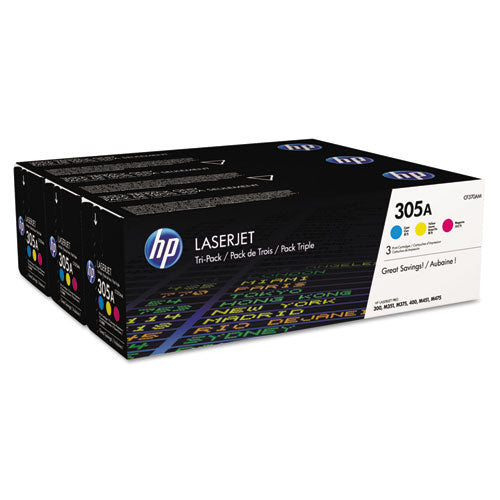 Hp 305a, (cf370a-m) 3-pack Cyan-magenta-yellow Original Laserjet Toner Cartridges