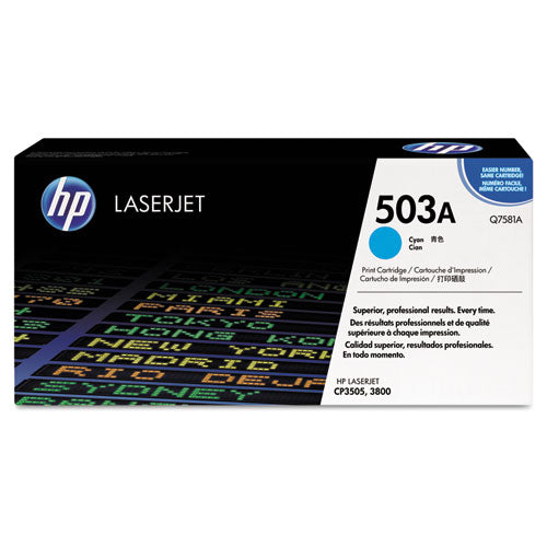 Hp 503a, (q7581a) Cyan Original Laserjet Toner Cartridge