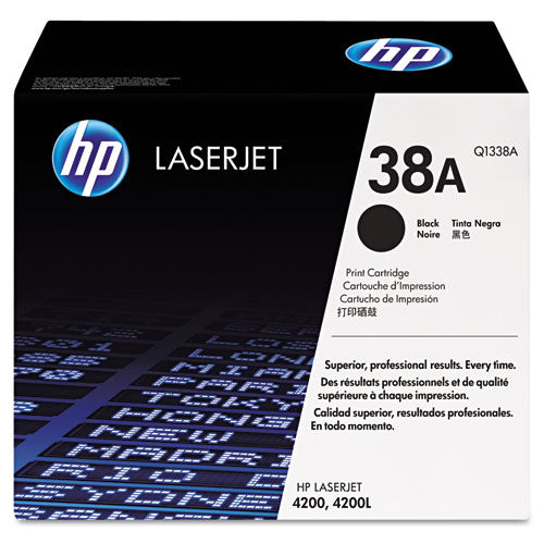 Hp 38a, (q1338a) Black Original Laserjet Toner Cartridge