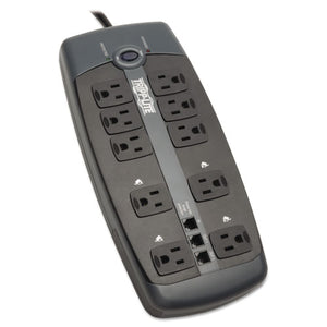 Protect It! Surge Protector, 10 Outlets, 8 Ft Cord, 2395 Joules, Black