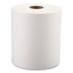 Hardwound Roll Towels, 8 X 350 Ft, White, 12 Rolls-carton