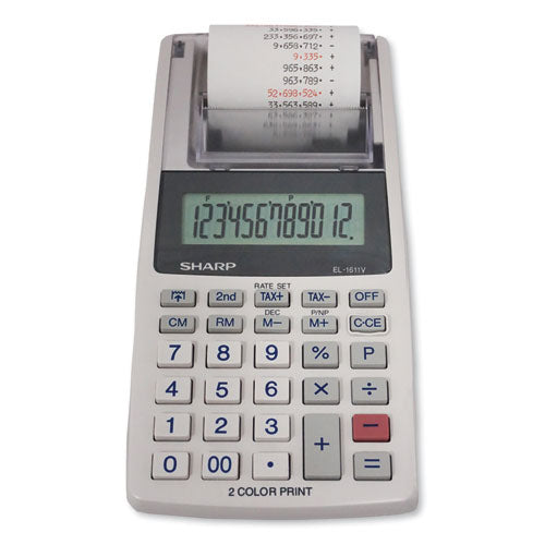 El-1611v Printing Calculator, Black-red Print, 2 Line-second