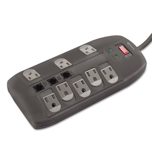 Surge Protector, 8 Outlets, 6 Ft Cord, 2160 Joules, Black