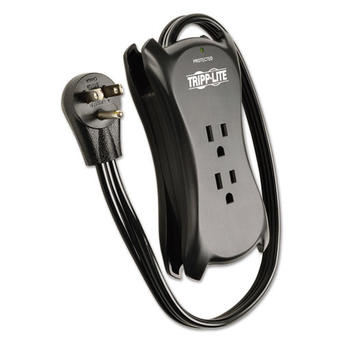 Protect It! Travel-size Surge Protector, 3 Outlets-2 Usb, 1.5 Ft Cord, 1050 J