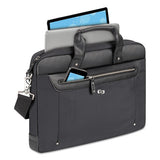 Irving Briefcase, 16.54" X 2.36" X 13.39", Polyester, Black