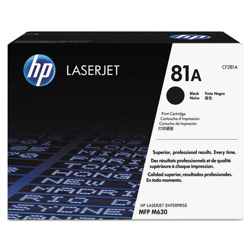 Hp 81a, (cf281a) Black Original Laserjet Toner Cartridge