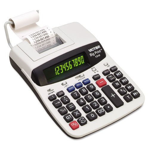 1310 Big Print Commercial Thermal Printing Calculator, Black Print, 6 Lines-sec