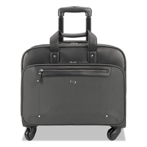 Gramercy Rolling Case, 10.25" X 15.62" X 15.62", Polyester, Gray