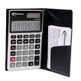 15922 Pocket Calculator, Dual Power, 12-digit Lcd Display