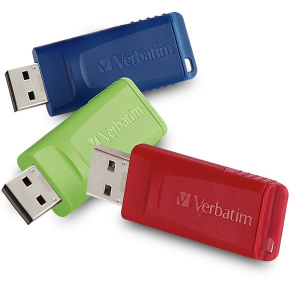 Verbatim 32GB Store 'n' Go USB Flash Drive - 3pk - Red, Blue, Green