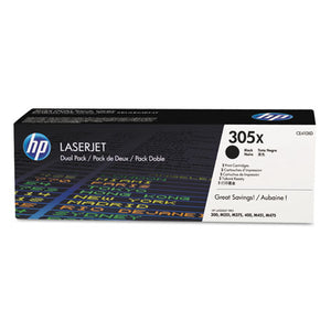 Hp 305x, (ce410x-d) 2-pack High-yield Black Original Laserjet Toner Cartridges