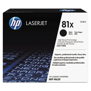 Hp 81x, (cf281x) High-yield Black Original Laserjet Toner Cartridge