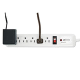 Surge Protector, 6 Outlets, 4 Ft Cord, 540 Joules, White